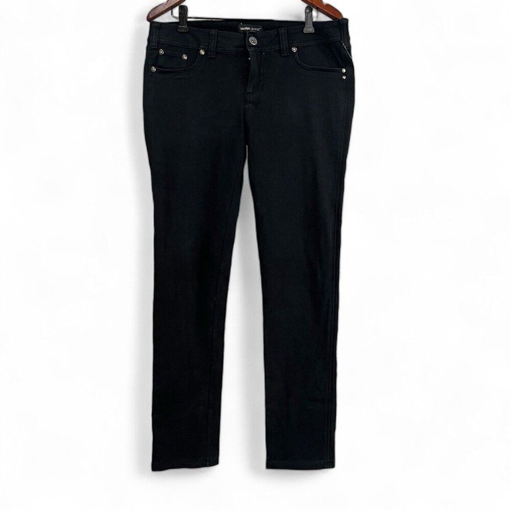 Silver Jeans Womens Size XL Black Denim Stretch Skinny Mid-Rise Casual